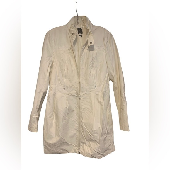 AX Armani Exchange Cream Fitted Trench - Picture 4 of 16